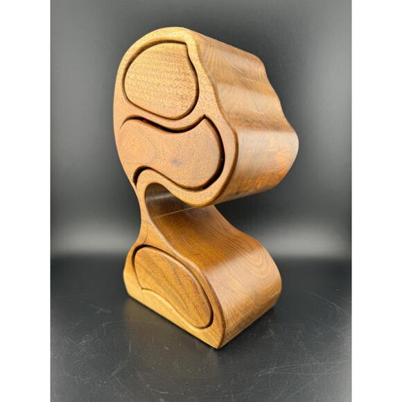 Vintage Wood Bandsaw Jewelry Box - Tall - Picture 4 of 6